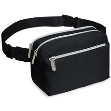ECLATIS 여성 크로스바디 프리미엄 벨트 백 - 세련된 패니 팩 상쾌한 여행 축제 및 일상 사용을 위한 기술력이 더해진 기능성 하이퀄리티 패션 허리 블랙. 팩 2857, 블랙