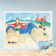 모두의취미 짱구는 못말려! 소인국 300피스 캐릭터 직소퍼즐, 1개, 액자세트(우드화이트)