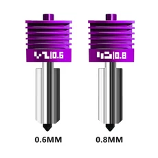 JUUPINE MPVD 핫엔드 밤부랩 H2C P2S 노즐 업그레이드 논스틱 필라멘트 고경도 내구성 3D 프린터 액세서리, 14 0.6 0.8