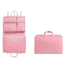 7-in-1 여행 정리 가방 세트 접이식으로 간편한 포장 및 보관 수하물 액세서리 가정용 옷걸이 보관 가방, 01 Pink, 01 other