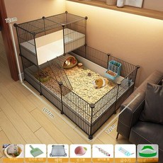 햄스터케이지 기니피그 친칠라 사육장 고슴도치, 1개, 대형 이중층 107x72x72cm 메인