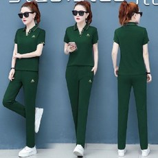 運動套裝 兩件套 短袖長褲 休閒套裝