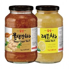 꽃샘 꿀생강차S 1kg + 레몬차S 1kg 건강차 액상차, 단품, 1개