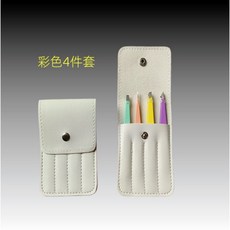 精準不鏽鋼修容鑷子四件組 多功能美容夾 便攜收納 430不銹鋼材質, 1個, 彩色4件套
