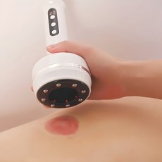 스마트 괄사 마사지기 30단조절 부항기 어깨마사지기 자동식 온열 충전식 흡착 마사지기, 화이트