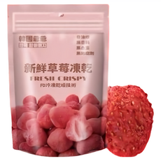 韓國寵寵 新鮮草莓凍乾 FD冷凍乾燥技術, 100g, 1個