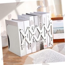 책꽂이 사무실 데스크 정리함 철제 서류 수납함 화이트 접이식 북엔드 책받침대 문서보관함, 블랙