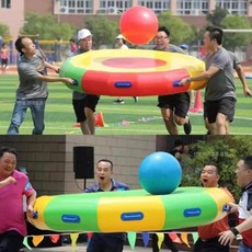 수영장 트램폴린 물놀이 방방이 워터 점프 트램펄린 에어바운스, 직경 2 m (10인용 밧줄+공)