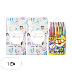 지구화학 어린이집 생일 선물 답례품용 미니색연필 랜덤 발송 3p, 12색, 1개