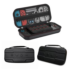 Switch 2 EVA硬殼收納包 耐刮防壓 大容量收納 手提外出包, 黑色, 1個, Switch  2