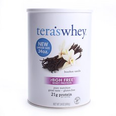 Tera's Whey 香草風味乳清蛋白粉, 波旁香草, 680克, 1個