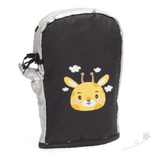 오토바이 핸들 방한 덮개 손등 보호 캐릭터 자수 방수 코팅 겨울 라이딩 배달, 시바견