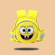 【壹灣發貨】兒童機車安全帶 機車背帶兒童 機車安全背帶 寶寶雙肩兒童安全帶 綁帶 騎行防摔 帶娃, 黃色海寶普通四季款帶收納包, 1個