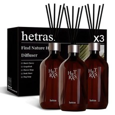 헤트라스 프리미엄 고급 지속력 대용량 디퓨저 선물세트, 3개, 500ml, 0-플라워 샵
