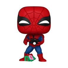 FUNKO POP 漫威 節慶 #1441 蜘蛛人與開啟的禮物 FN82877, 1個