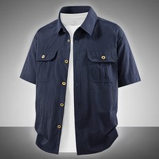 韩版戶外襯衫夏季薄款速乾短袖襯衫男寬鬆大碼透氣戶外潮流工裝休閒半袖襯衣純棉運動套裝翻領襯衫老錢風男士襯衫舒適透氣美式上衣襯衫