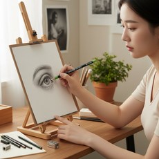 미술학원 전문가용 소묘 연필 4B 인물화 정밀묘사, 1개, 상세페이지 참조
