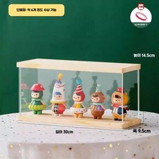 투명 아크릴 케이스 계단 피규어 진열장 보관함, 1단 평면형 일반형 (30x9.5x14.5)