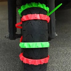 오토바이 스노우체인 케이블타이 10개 간편한 빙판길, 블랙