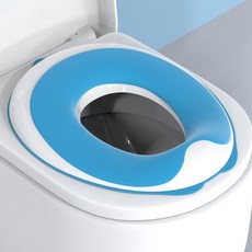 兒童馬桶圈嬰兒小女孩座便器，家用女寶寶座便圈，舒適馬桶坐墊腳踏, 藍色（適用1-7歲）送掛鉤