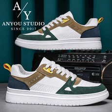 ANYOU 남성 경량 패션 스니커즈 편안한 키높이 캐주얼 슈즈
