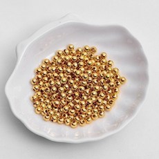 小珠子 保色金色小珠子 2-4mm金銀隔珠混搭隔離珠子手工手鍊配件材料