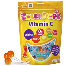 Zollipops 비타민C 클린투스팝 무설탕 캔디 226.8g, 1개