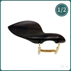 4/4 3/4 1/2 1/4 바이올린 턱받침 설치 클램프 실버/골드 브래킷 나사가 있는 바이올린 턱받침 로즈우드/에, 19 1- 2 ebony