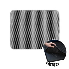 超大雙層貓砂墊 EVA防水落砂集中墊 網格貓沙墊, 1個, 銀灰【70X120】L大開口, 銀灰