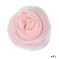 MIUSIE 100g/50g 바늘 Felting 라이트 핑크 육체 Felting 양모 로빙 섬유 손 회전 DIY 공예 Felting 양모 섬유 재료, 64, 50 그램, 1개