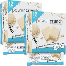 Power Crunch 蛋白質能量棒 原味法國香草奶油, 2個, 480g