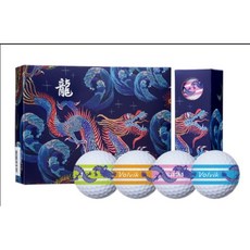 Volvik 正品 藍龍生肖高爾夫球套裝禮盒 共兩款 紀念球, 白球12顆裝（4條）, 1個
