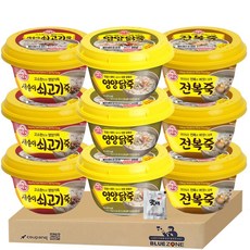 [블루존] 오뚜기 용기죽 3종 기획 B세트 (쇠고기죽+영양닭죽+전복죽) x3 맛미소금, 1개