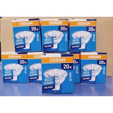 mr16 할로겐 램프 20W 오스람 (2핀타입 - 전구색), 1개