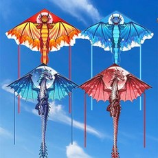 어린이 드래곤 연 야외 장난감 나일론 원단, 50m 줄 연 2