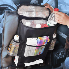 [POIPOI] 차량용 보냉보온 멀티 쿨러백 시트백 가방 헤드레스트 보냉멀티포켓 인쇄, 1).핫쿨블랙