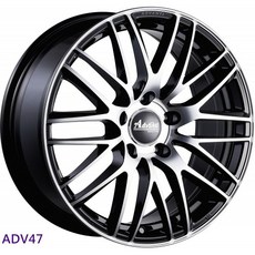 【FK鋁圈】17吋 5/108 ADV-47 亮黑底車面 刻字 鋁合金輪圈, 1個