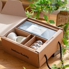 멜로우버디 굿슬립 블렌딩 아로마 오일 도자기 버너 선물세트 숙면 스트레스완화, 굿슬립 + 브리드이지 + 카밍이모션 + 하모니 + 헬스쉴드 + 스트레스릴리프, 60ml, 1개