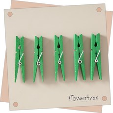 가을 감성 인테리어 조화장식 99종 DIY소품 플트 E, E11.나무집게-4.5cm(5개입)-그린, 5개