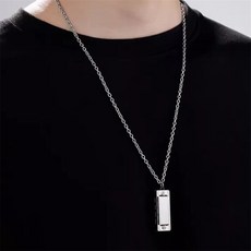 로켓터틀 하모니카 목걸이 미니하모니카목걸이, 블랙