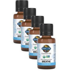 가든오브라이프 에센셜 오일 브레스 로즈마리 Garden of Life Essential Oil breathe, 4개, 15ml