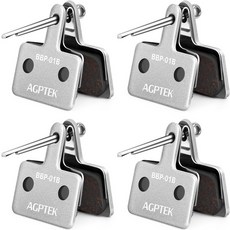 AGPTEK 자전거 브레이크 패드 고성능 디스크 및 스프링 세미 메탈릭 & 레진 산악 브레이크용 TRP Tektro Shimano Deore Br과 호환되는, 3_4 Pairs