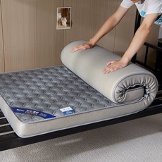 원룸 매트리스 접이식토퍼 바닥 손님용, 라텍스-풋볼그레이(두꺼운9cm)QL, 80*190cm(현품)