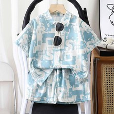 兒童短袖花襯衫 寶寶碎花翻領上衣