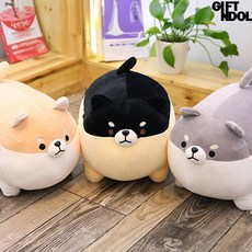 기프트앤돌 정품 시바 허스키 블랙탄 삼총사 모찌 봉제인형 30cm, 1개 1개