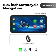 NaviFly 6.25 인치 휴대용 모토 무선 Carplay 오토바이 안드로이드 자동 GPS 네비게이터 터치 스크린 옵션 TPMS DVR, 1)6.25Inch No TPMS DVR