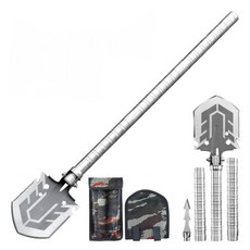 까마느 조립식 캠핑삽 분해가능 야전삽 다기능 호미 톱 곡괭이 세트, 혼합색상, 1개