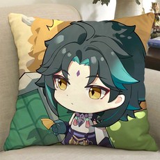 원신 샤오 봉제 인형 베개 골드록 인형 수호 야샤 장군 애니메이션/2D 베개, 20