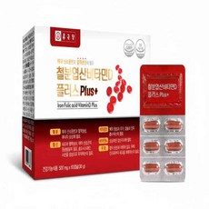 식약처인증 5중 복합기능성 철분 엽산 비타민 D B12 구리, 60정, 1