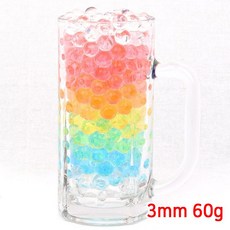 크리스탈볼 60g 하이드로 소일 워터젤 고흡수성수지 수정토 대체토양 수경재배 방향제 개구리알모양, 크리스탈볼 3mm 60g 혼합, 4000개, 크리스탈볼 3mm 60g 혼합, 0.015g